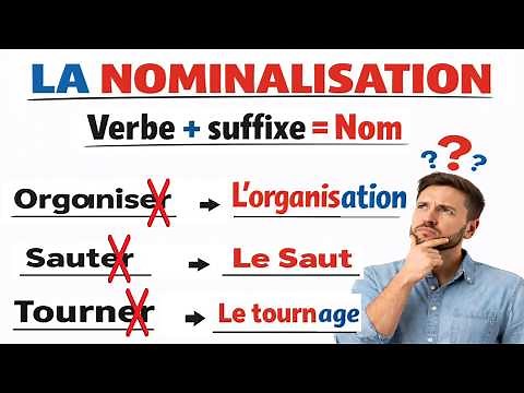 La nominalisation en français : former un nom à partir d’un verbe et d’un adjectif + exercices