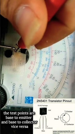 how to test transistor 2n5401 (good transistor) #shorts