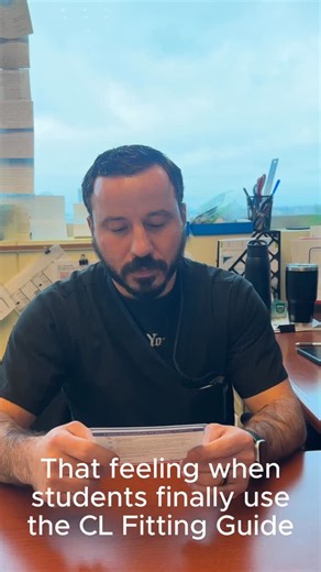 Chicago College of Optometry on Instagram: "That feeling when students finally use the CL Fitting Guide #optometry #optometrystudent #cco #midwesternuniversity #contactlens"