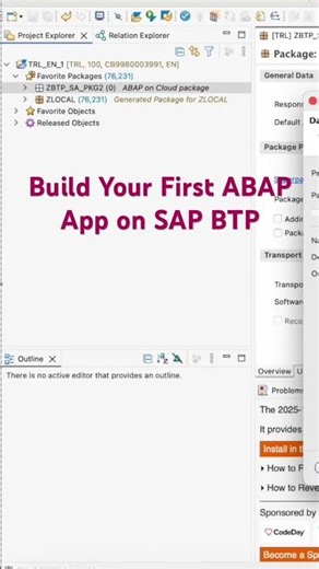 🚀 Build Your First ABAP App on SAP BTP | Quick Tutorial#shorts #sap #sapabap #sapbtp