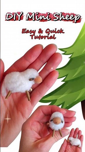 DIY Cute Fluffy Sheep Craft 🐑 | Quick & Easy!
