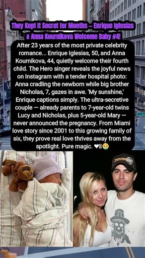They Kept It Secret for Months — Enrique Iglesias & Anna Kournikova Welcome Baby #4!