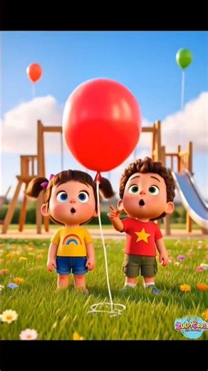 Kids Fun Balloon Song 🎈 | Happy Playground Dance | Nursery Rhymes for Kids #shorts