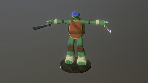 TMNT 2012 Leonardo Character - 3D model by Jacquiii18