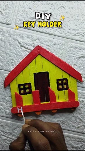 DIY | a beautiful key holder using stick ✨🔑#shorts #diy #craft