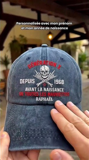 Casquette "Papa Papy Génération X" Personnalisé - Cadeau pour Papa, Papy