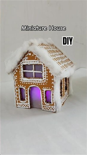 DIY Miniature House Using Cardboard #shorts #craft #house #diy