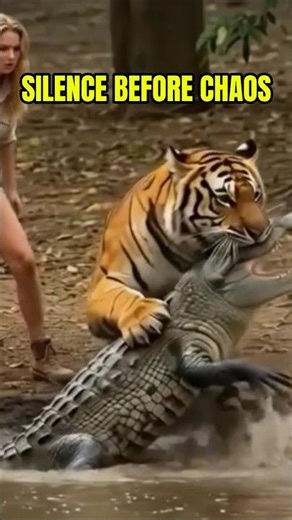 Epic Tiger vs Crocodile Fight Caught on Camera 😱