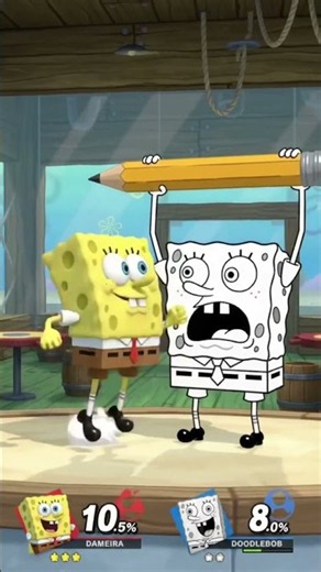 ✏️ Doodlebob Battles SpongeBob in Krusty Krab Smash