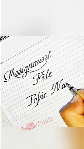 school assignment file making and writing | front page writing in style | style writing calligraphy