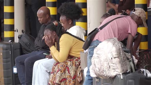 Passengers stranded at Kenya's main airport amid strike