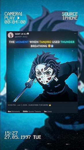 Bro Used Thunder Breathing 🤯🥶 #demonslayer #tanjiro #nezuko #fyp #kny #shorts #amv