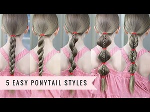 5 Amazing Ponytail Styles👱🏻‍♀️ by SweetHearts Hair (SUPER EASY)