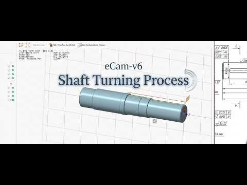 Programming a lathe with #ecam to make a shaft!!