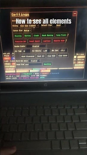 How to see all elements on sandboxels #help #tutorial