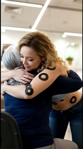 robots calm elderly woman from illness! #robot #ai