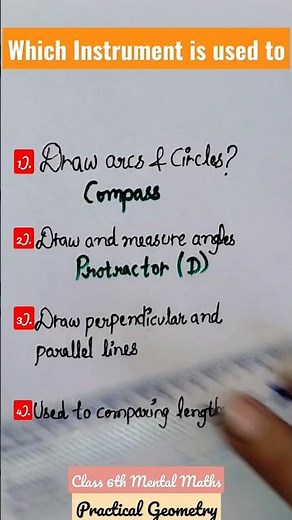 Practical Geometry|Instruments|Class 6th|Maths