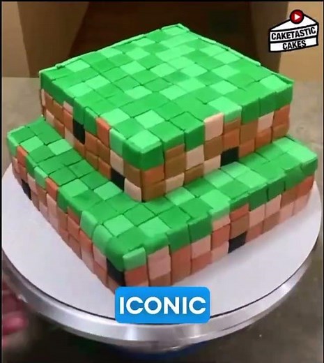 Minecraft Cake with Steve & Creeper cake decoration tutorial #caketasticcakes