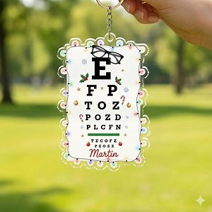 Personalized Eye Chart Keychain – Custom Vision Test Keyring, Optometrist Gift, Funny Eye Doctor Charm - Etsy