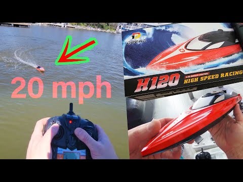 FAST RC Boat - DEERC H120 Racing Boat with Capsize Recovery - 20MPH - Best Amazon rc boat under 100