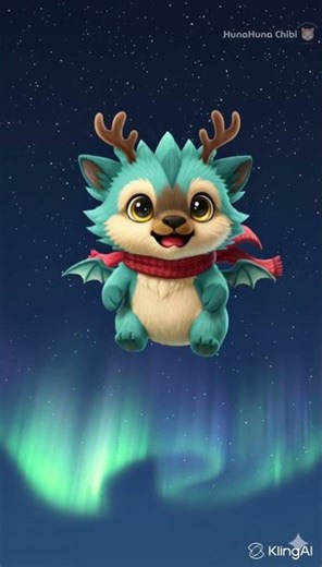 Drago’s Starry Reindeer Dance 🐲| HunaHuna Chibi Short