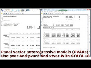 Panel vector autoregressive models (PVARs) Use pvar And pvar2 And xtvar With STATA 18