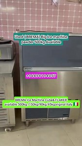 1.9K views | ( Used )BREMA ice Machine Cube & FLAKER available 殺 500 kg / 150 kg / 90kg / 45 kg Original Italy  ❤ | Gulf kitchen Equipment zone | Facebook