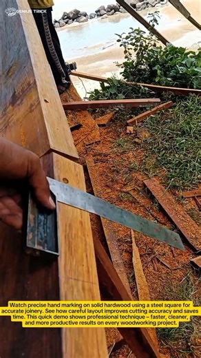 Accurate Wood Joinery Marking With Hand Square – Precision Woodworking in Action