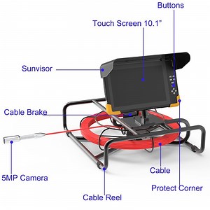 [Hot Item] Factory Offer 512Hz Pipe Locator 30m Sewer Pipe Inspection Video Camera Recording DVR Monitor System