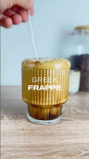 Greek Frappe Recipe 🇬🇷☕ #coffeerecipe #greek #coffee #frappe #satisfying