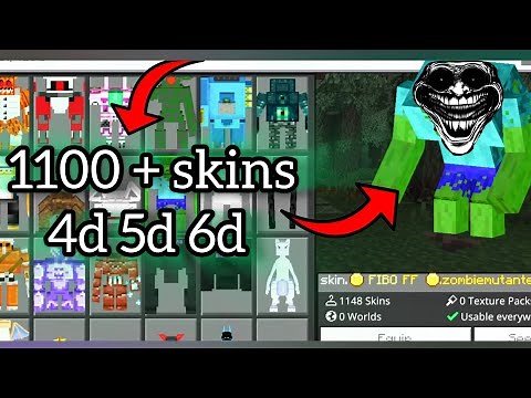 1.21.50 Minecraft 4d,5d,6d character Skins latest version skins. pc, ios, android
