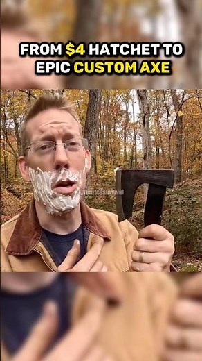 Making a Custom Axe #diy #survival #bushcraft #tools #viral #woodworking #wood Credit:‪@OutdoorBoys‬