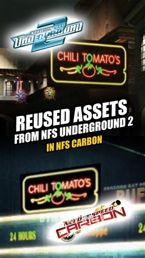 NFS Underground 2 REUSED ASSETS in NFS Carbon #shorts #needforspeed #nfs