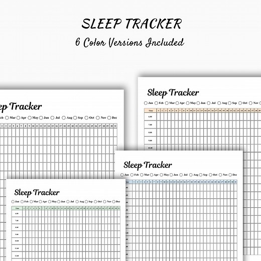 Sleep Tracker Printable V1 | Monthly Sleep Log | Bedtime & Wake Time Chart | Sleep Diary | Sleep Analysis | A4 A5 Letter | Health Planner - Etsy