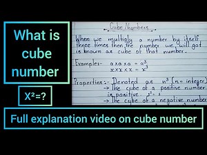 Cube numbers/ what is cube numbers/ full explanation of cube number #advanceknowledge425