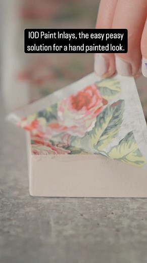 IOD Paint Inlays, the easy peasy solution for a hand painted look. Click here to learn more about inlays: https://ironorchiddesigns.com/pages/paint-inlays Product pictured: Lattice Rose Paint Inlay. | IOD - Iron Orchid Designs