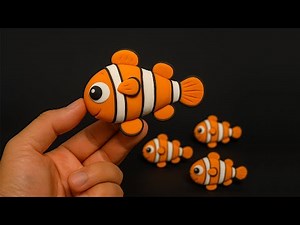 DIY Polymer Clay Clownfish Sculpture: Detailed Nemo Figurine | Adult Crafting Hobby & Art