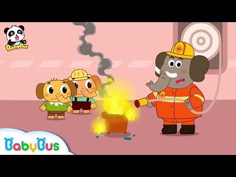 Learn Fire Safety with Elephant Firefighter | Fire Drill | Kids Role Play | BabyBus