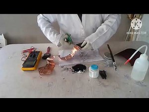 Making graphite powder , coating copper sheet with graphite powder