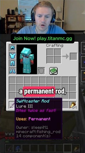 Lure 3 Enchant #shorts #minecraft #minecraftgameplay #minecraftshorts #gaming
