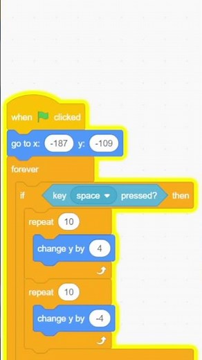 EASY JUMP GAME TUTORIAL FOR SCRATCH! 😸 💯 🏃‍♀️ #easy