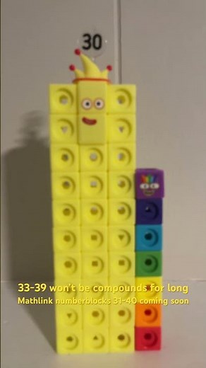 Mathlink Numberblocks compounds: 33-39