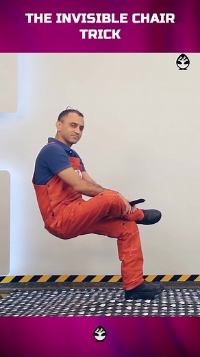 THE INVISIBLE CHAIR TRICK #trick #funny #invisible #chair #fy #fyp #realpenguin
