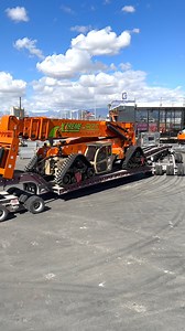 Extreme's massive quadtrack telehandler leaving on the lowbed after Conexpo 2023 | Awesome Earthmovers