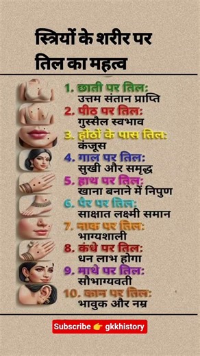 स्त्रियों के शरीर पर तिल का रहस्य 😲 | Til Ka Matlab | Samudrik Shastra Hindi