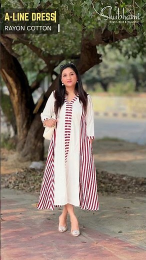 A-Line Dress, Rayon Cotton - Shubhami