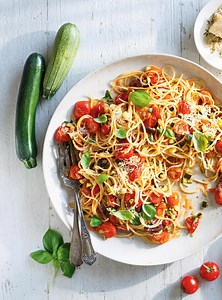 Spaghettis aux tomates cerises et aux courgettes | RICARDO