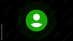 User Online status green pulse Animation with transparent background