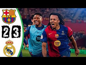 Barcelona vs Real Madrid 3-2 - Highlights & All Goals - Copa Del Rey Final 2025