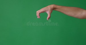 Hand Grasp Gesture Over Green Screen Stock Footage - Video of adult, wrist: 206151692